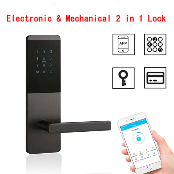 Cheap 4 in 1 Password App Controlled Keyless Digital Door Lock with Touch Screen for sale