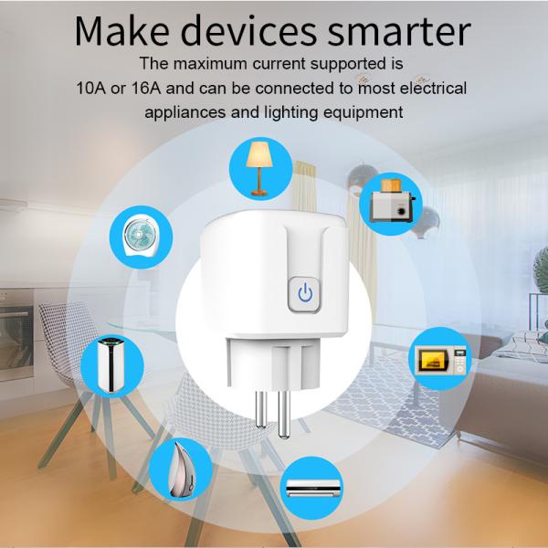 Cheap App Control Wifi Smart Plug Compatibility IOS/Android Intelligent Plug Socket for sale