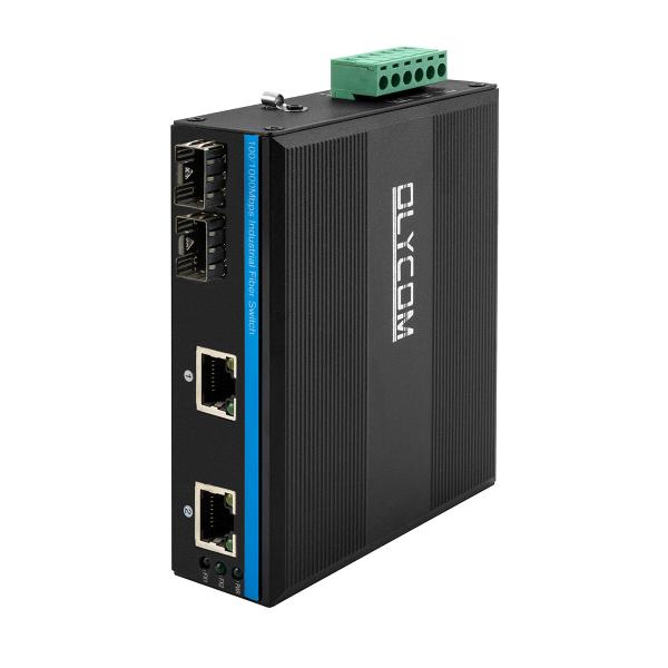 Cheap 4 Port Industrial Network Switch Gigait SFP Fiber Optic Ethernet Unmanaged Din Rail for sale