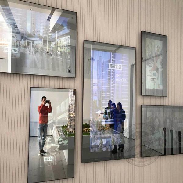 Cheap 55" Wall Mounted Android Wifi Magic Exercise Mirror Multiple Capacitive/IR  Touch for sale