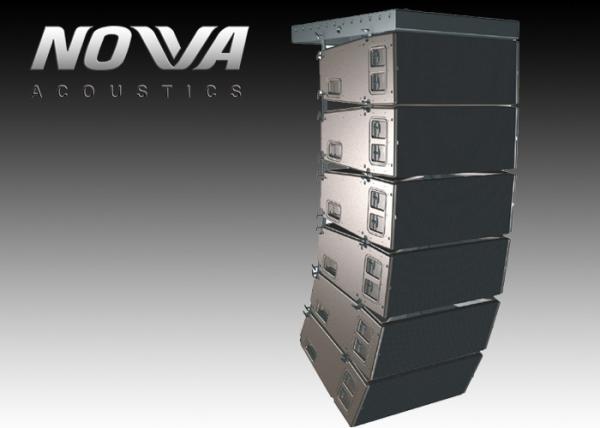 Cheap Black Line Array Sound System For Concert , Powered Speaker System 140dB for sale