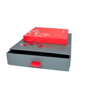 China Slide Drawer Paper Packing Box , Custom Cardboard Gift Boxes C1S 1200g greyborad wrap C2S on sale