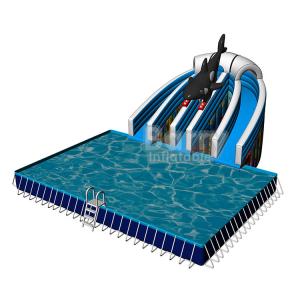 China Backyard Outdoor Rectangular Swimming Pool With 0.9mm Pvc Tarpaulin Material on sale