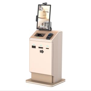 China Hotel Self Check In Kiosk With Passport Scanner / Card Encoder Cash Payment on sale