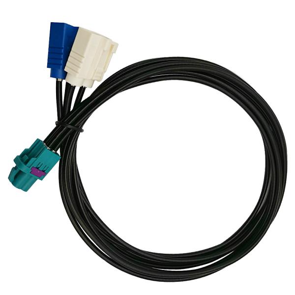 Cheap Durable Coax Dual FAKRA Cable B And C Code To 4 Pin Z Code 2 In 1 for sale