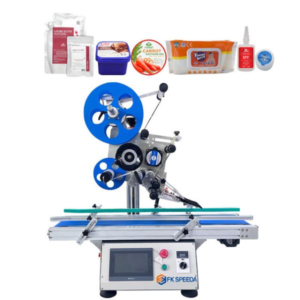 Cheap High Speed Double Side PLC Control Flat Square Bottle Table Top Labeling Machine for Card for sale