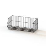 Stackable Chrome Wire Basket Display Rack With KD Structure