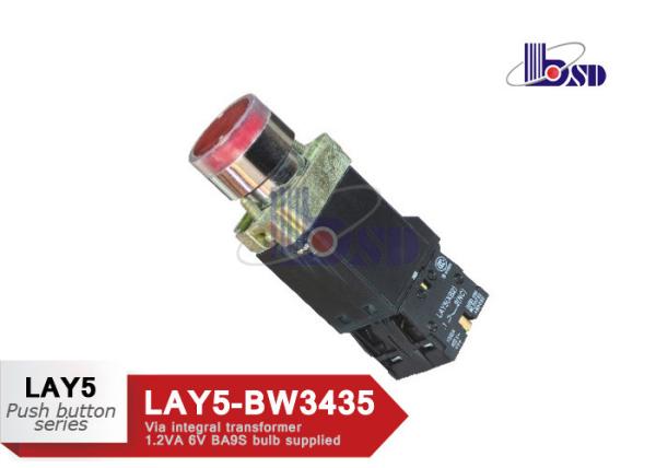 Cheap Metal Red Push Button Swithes Via Integral Transformer With  Direct Bulb for sale