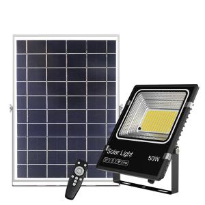 China IP66 Motion Sensor Solar Flood Light 50 Watt 100w 200w Bright Solar Security Light on sale