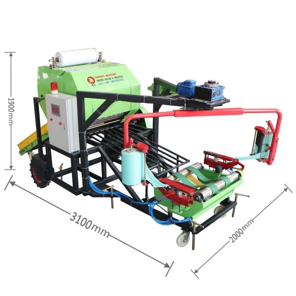 Cheap Straw Corn Small Silage Packing Machine , Touch Panel PLC Mini Round Baler for sale
