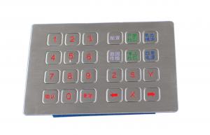 Best 24 keys anti-vendal PS/2 top panel mount metal keypad with 0.45mm short stroke wholesale