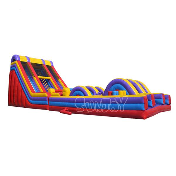 Cheap Tarpaulin Inflatable Obstacle Course Extreme Rush Obstacle Races Slide for sale