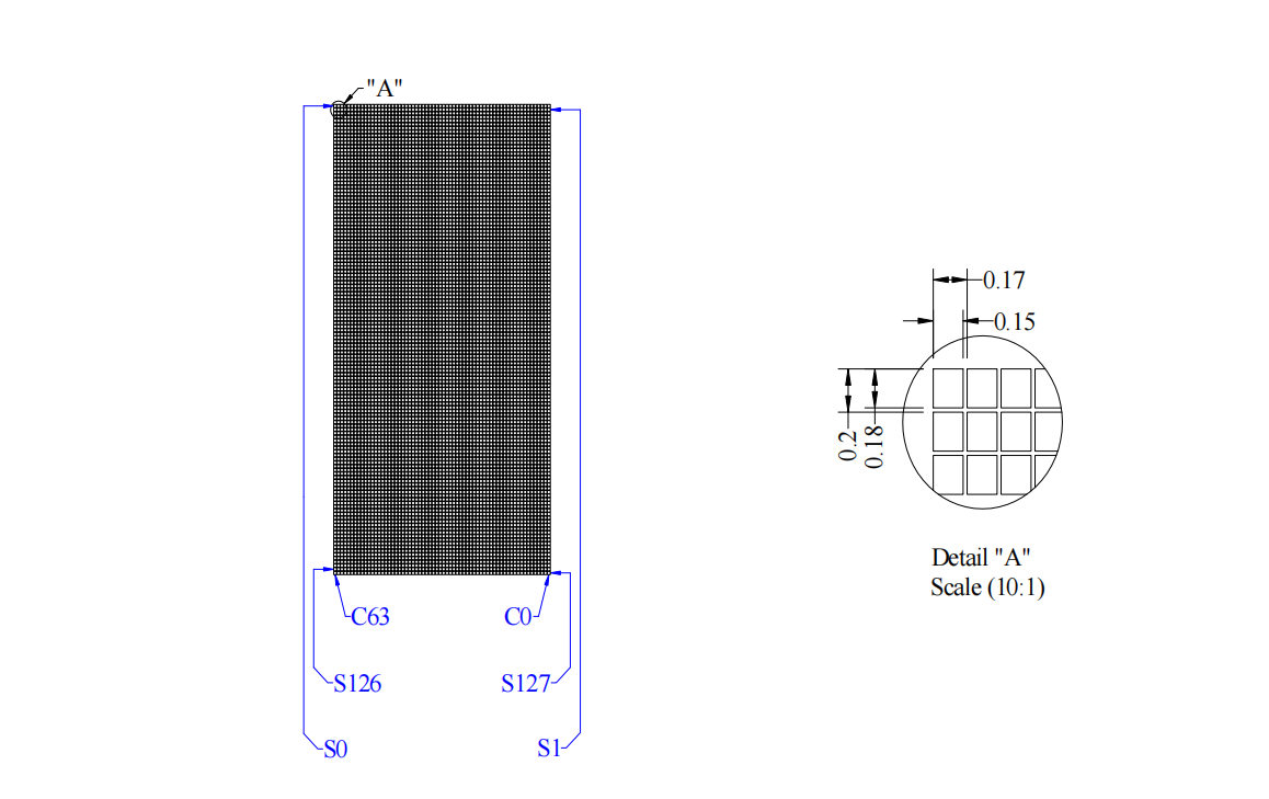 1.09'' OLED Monochrome Display Wide Temperature Tolerance Anti-glare OLED LCD Display