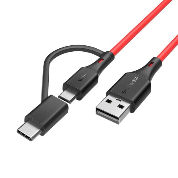Cheap Mobilephone 10cm 3ft 6 Foot 5v 3a 2 In 1 Type C Micro Usb Cable Custom Made Usb Cables for sale