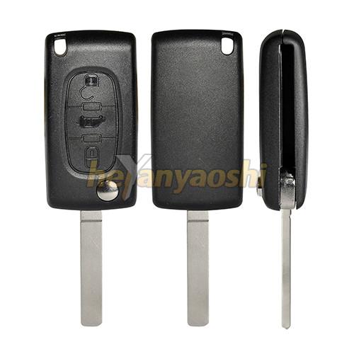 Cheap Blank Flip Key Shell For Fiat Remote 3 Buttons Middle VAN Shell Replacement for sale