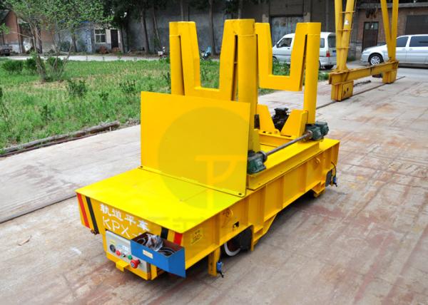 Cheap 50t Hydraulic Lifting Battery Power Scrap Transfer Car With Dumping Device for sale