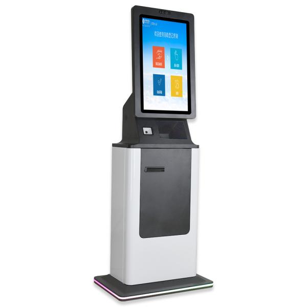 Cheap 21.5 Inch Self Service Kiosk Touch Screen Vertical Terminal White Query Card for sale
