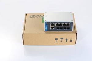 China 120km Transmission 6 10/100M RJ4 2 100M FX Din Rail Ethernet Switch 8 Ports on sale
