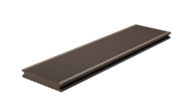 Cheap 140 X 25MM Solid WPC Composite Decking Grey 4m Solid Composite Decking Board for sale