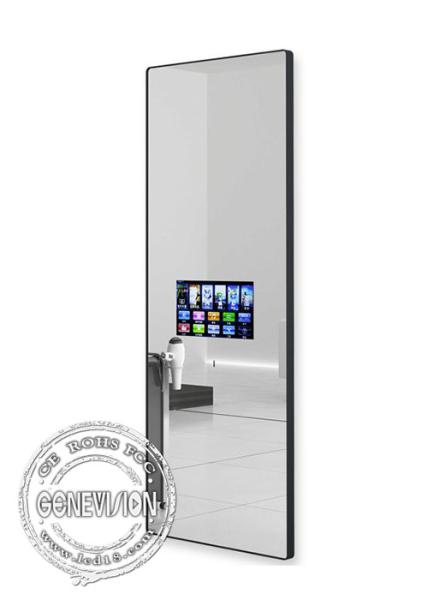 Cheap 49inch Bright Mirror Wall Mount LCD Display Body Sensor Inbuilt LG Original Panel Remote Control Digital Signage for sale