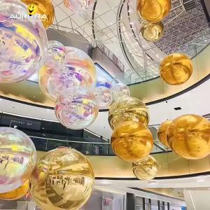 China Shiny Reflective Giant Inflatable Ball Gold Silver Customized For Event on sale