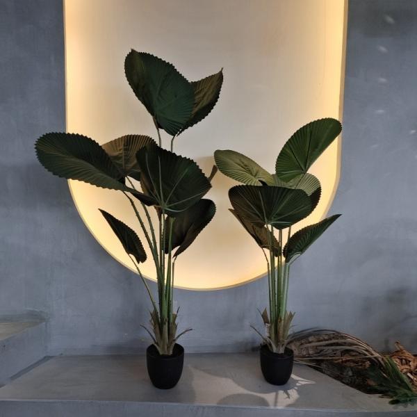 Cheap Realistic Artificial Fan Palm Tree with Natural Green Foliage for sale