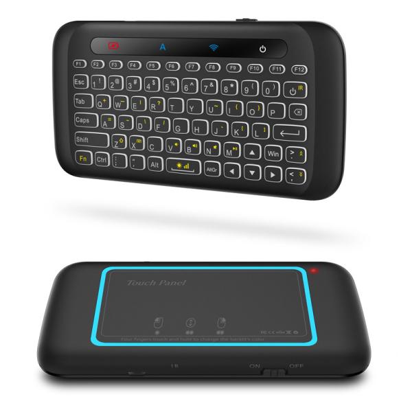 Cheap H20 Multimedia Ergonomics Touch Pad Keyboard Dual Size Backlight 2.4Ghz keyboard For Android Windows for sale