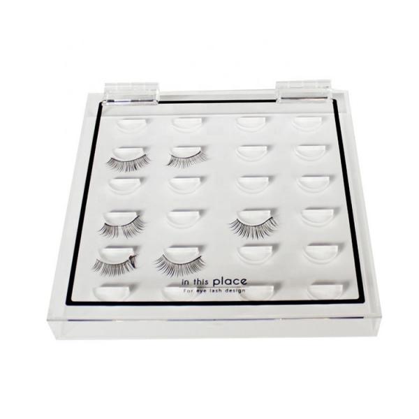 Eyelash Acrylic Display Case Custom Clear Packaging Logo Plastic Mink ROHS Certificated