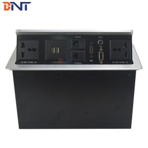 Luxurious meeting room desktop hidden pop up socket with bottom interface