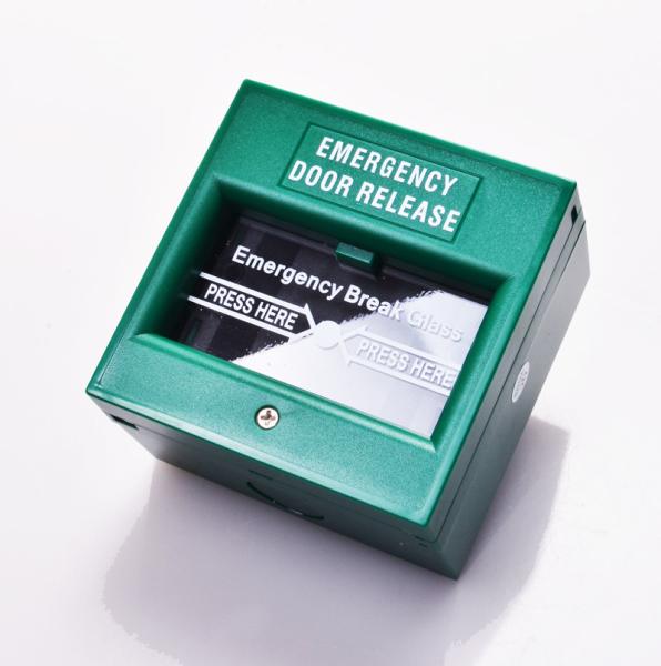 Cheap DPDT White Break Glass Call Point Emergency Exit Push Button With Changeable Glass for sale