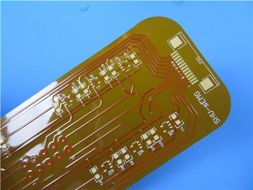 Double Sided Flexible Printed Circuit (FPC) Built on 2oz Polyimide With Gold