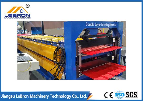 Cheap Low Noise Double Deck Roll Forming Machine 8-12m/Min For Standard Solution for sale