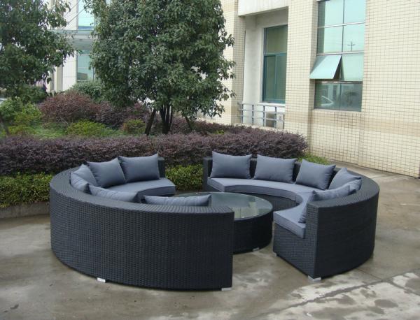 Cheap half-round wicker sofa set      for sale