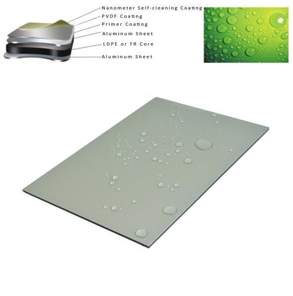 Cheap Nontoxic Nano ACP Sheet Panel , Multipurpose Exterior Wall Metal Cladding for sale
