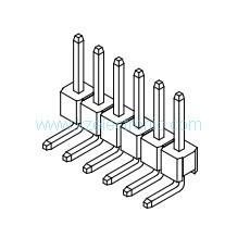 Cheap 2.54mm single row right angle pin header connector for sale