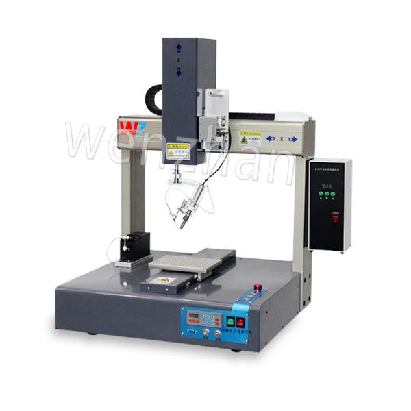 Cheap Single Head Robotic Iron Station Solder 5 Axis Desktop PCB Soldering Machine With Vision for sale