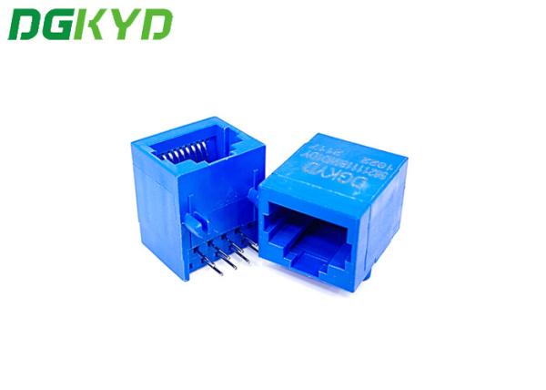 Cheap 5621 Single Port RJ45 Socket Without Transformer , Blue PBT RJ45 Connector RJ45 Without Transformer for sale