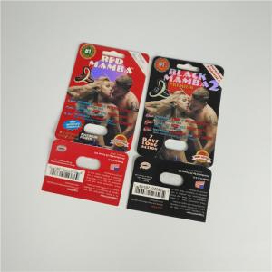 Best Premier ZEN Blister Pack Packaging Metallic Silver Paper Card For Male Enhancer Capsule wholesale