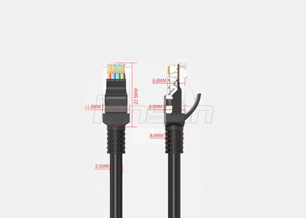 Cheap Round RJ45 Cat6 Patch Cord 0.4mm O.F.C. Copper Ethernet UTP Cable For Computer Networks for sale