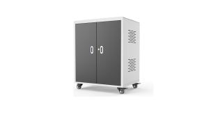 China 30 Slots Multiple Laptop Storage Cabinet AC Power Sockets Charging Cart on sale