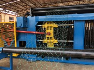 Best Heavy Duty Double Block Hexagonal Mesh Machine Gabion Wire Mesh Machine 4.3m 8*10cm Hole wholesale