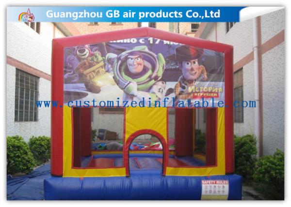 Cheap Mini Printing Inflatable Bungee Jumping Bouncer , Inflatable Bouncy Castle Toy for sale