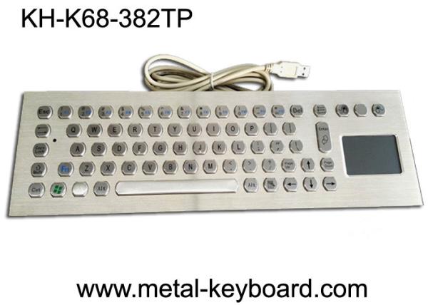 Computer Industrial Keyboard with Touchpad , 70 Keys Waterproof Keyboard With