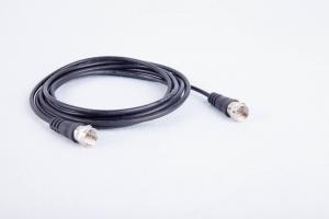 China 75 OHM F Connector Extension RF Cable Assembly 3C-2V Black 0~1 GHz Frequency on sale