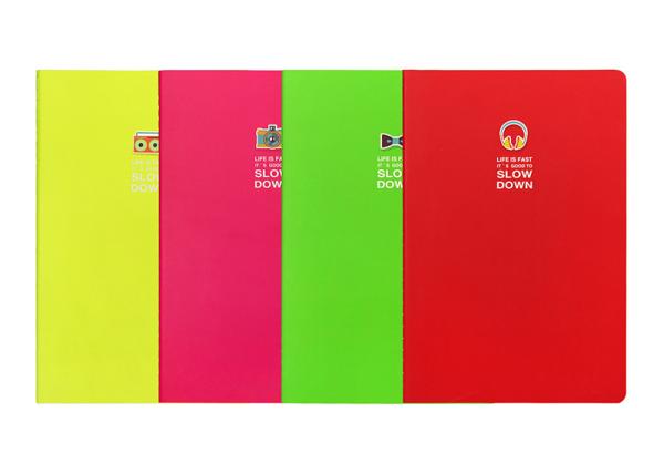 Cheap Pocket Blank Custom Printed Notebooks Sewned Stapled Binding Solid Color for sale