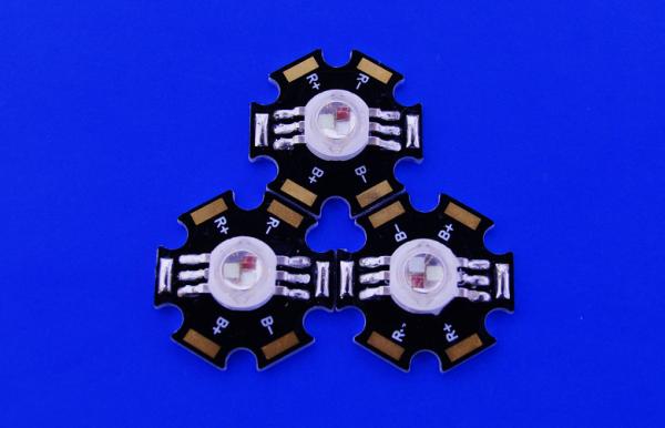 Cheap 3w RGB High Power LED Light Emitting Diode With Star PCB and led optical lens for sale