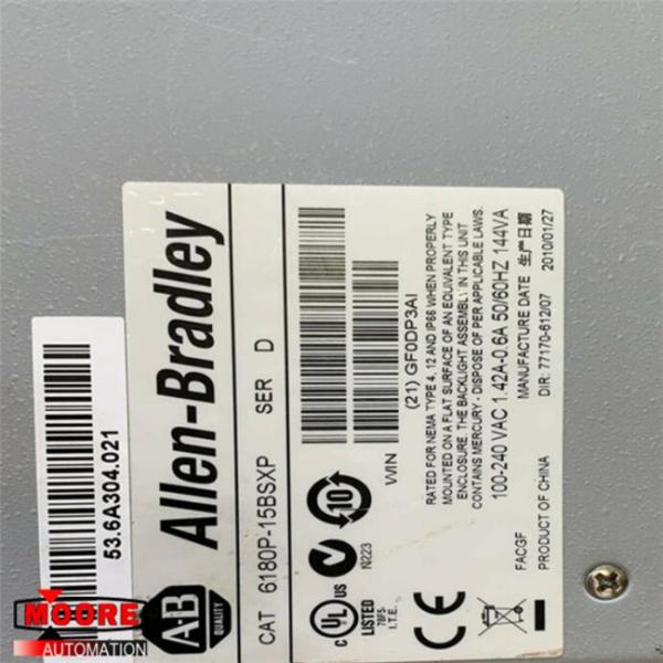 Cheap 6180P-15BPXP 6180P15BPXP   Allen Bradley  AB  Color display and Keypad/Touchscreen input and 90-264V AC power for sale