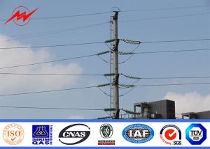 Galvanized 15m Tensile Utility  Power Poles For Power Distribution Line Project
