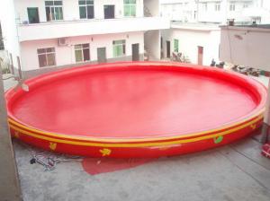 China Red PVC Round Inflatable Swimming Pool / Portable Water Pools for Adults and children on sale
