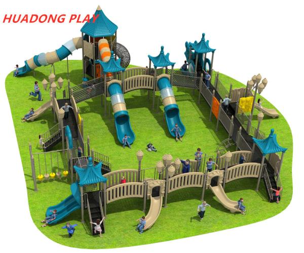 Fable Series Kids Outdoor Playset Equipment , Commercial Playground Slides